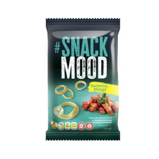 Снеки пшенично-картопляні "SNACK MOOD" Кільця зі смаком курячих крилець барбекю  140г 9шт/уп