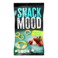 Снеки пшенично-картопляні "SNACK MOOD" Кільця зі смаком курячих крилець барбекю  50г  24шт/уп