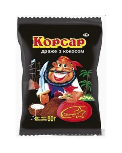Корсар "Кокосовий" 60г (80шт/ящ)