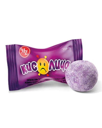 "Кислица" жувальна гумка чорниця (100шт/уп)