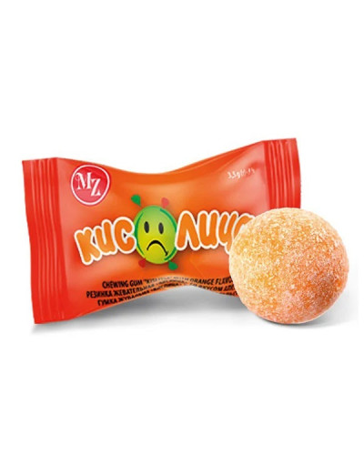 "Кислица" жувальна гумка апельсин (100шт/уп)