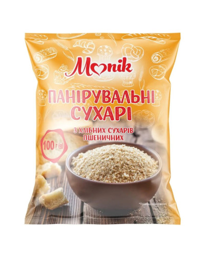 Сухарі панірувальні ТМ Monik (Плівка) 100г