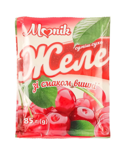 Желе зі смаком вишні ТМ Monik 85г/50шт