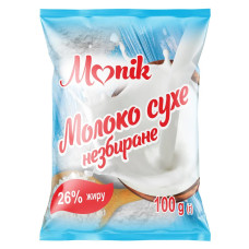 Молоко сухе незбиране 26% ТМ Monik 100г/15шт