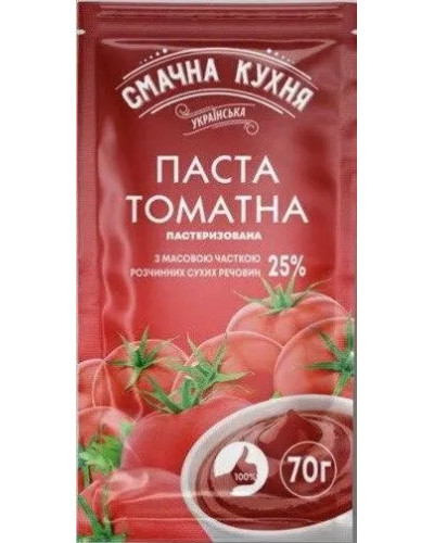 Томатна паста ТМ Смачна Кухня 70г