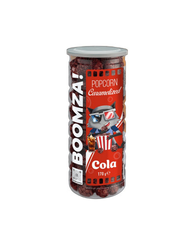 Попкорн Карамелізований BOOMZA тубус ВЕЛ."Cola" 170г/12шт
